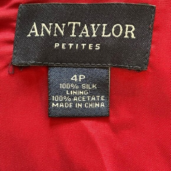 Vintage Ann Taylor 100% Silk Cowl Drape Neck Midi Slip Dress Red Satin XS/4P - Picture 9 of 10